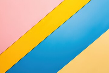 Dynamic diagonal rainbow streaks with smooth transitions between blue, yellow, and pink, creating a bold and energetic visual