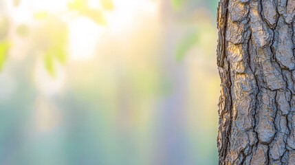 Obraz premium Intricate details of tree bark, a closeup view with blurred background closeup