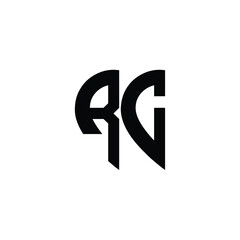 RC monogram logo design letter text name symbol monochrome logotype alphabet character simple logo
