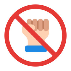 Nonviolence flat icon