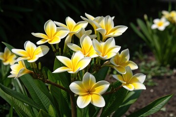 Fototapeta premium Yellow and White Flowers Bloom in Vibrant Beauty