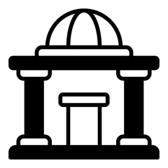 Ministry line glyph icon