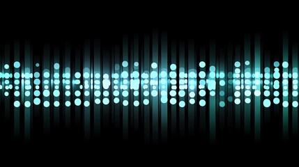 Fototapeta premium Abstract light wave, blue energy, dark background, digital art, website header. Generative ai