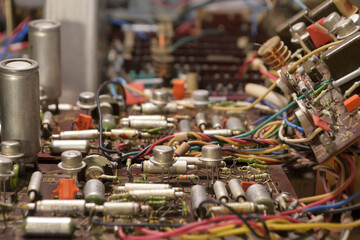 Old electronic device radio receiver inside