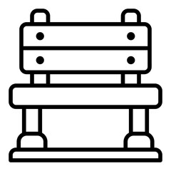 Bench line icon
