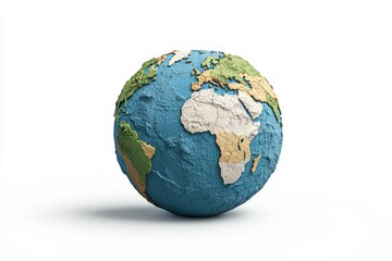 Fototapeta premium A detailed globe showcasing continents and oceans, perfect for educational and geographical themes.