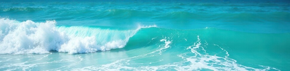 Fototapeta premium Azure turquoise ocean water, whitecap waves, sea foam texture, foam, whirlpool