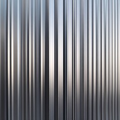 Close-Up of Corrugated Metal Sheet with Parallel Ridges and Texture