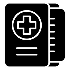 Obraz premium Medical Record glyph icon