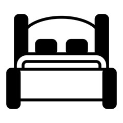 Bed line glyph icon