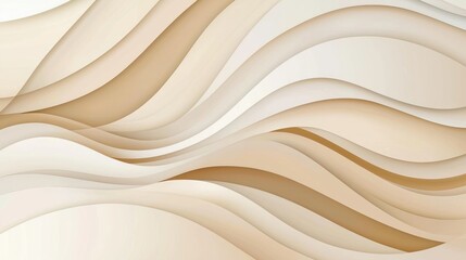 Abstract Beige Wave Pattern: Elegant Curving Lines in Soft Neutral Tones