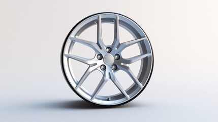 Obraz premium Sleek High-Resolution Aluminum Alloy Wheel Design with Modern Style