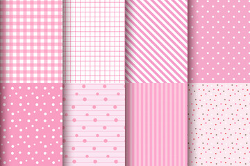 Set of geometric seamless patterns