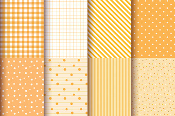 Set of geometric seamless patterns