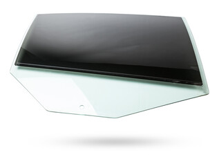 Car side glass with black tined film from the door for installation and replacement in a vehicle...