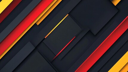 Engaging Abstract Layout with Bold Red and Yellow Elements