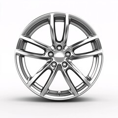 Obraz premium Dramatic Capture of an Angular Aluminum Wheel Design