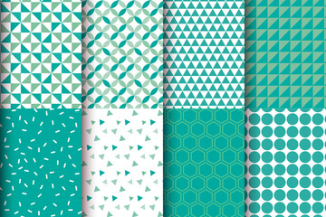 Set of geometric seamless patterns