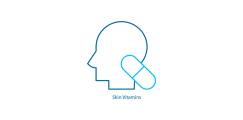Skin Vitamins: Vector Icon for Radiant Complexion