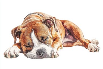 A peaceful dog resting peacefully, showcasing its relaxed nature and gentle spirit. Ideal for animal lovers and pet enthusiasts.