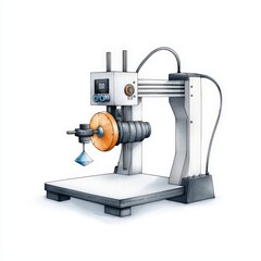 Fototapeta premium A modern 3D printer showcasing advanced technology for precision manufacturing and creative design.