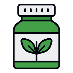 Vitamin filled line icon