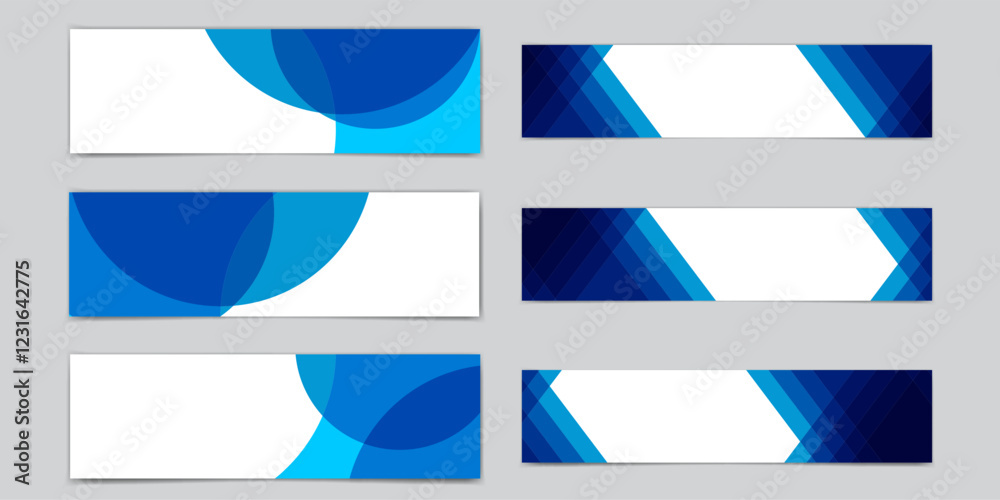 Sticker divider header for app, banners or posters. set of template dividers shapes for website. curve lines