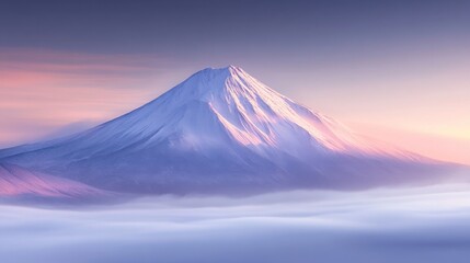 Fototapeta premium mountain with fog photorealistic 