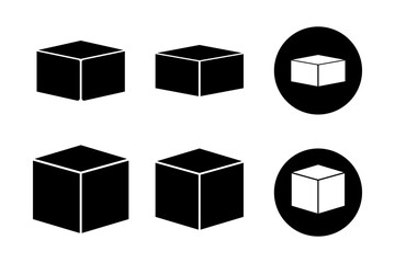 Box icon. Package, delivery boxes, cargo distribution, export, return parcel. Shipment of goods, open package, Open Box, recycled, Contains such priority