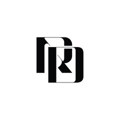 RD monogram logo design letter text name symbol monochrome logotype alphabet character simple logo