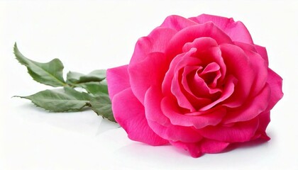 Fototapeta premium pink rose isolated on white background 