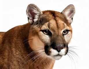 Obraz premium Puma concolor in front of a white background