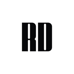 RD monogram logo design letter text name symbol monochrome logotype alphabet character simple logo