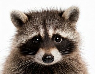 Obraz premium raccoon (9 months) - Procyon lotor in front of a white background