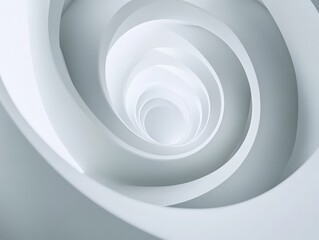 Obraz premium Visual journey through a mesmerizing spiral staircase in a modern architectural setting