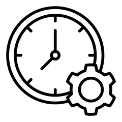 Time Management line icon