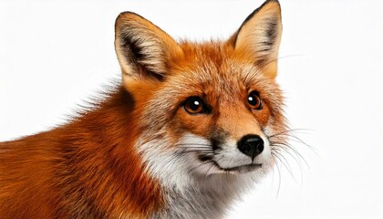 Obraz premium Red Fox, Vulpes vulpes, 4 years old, in front of white background