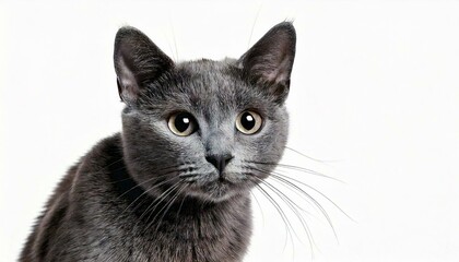 Obraz premium Russian Blue cat, is a cat breed with colors that vary from a light
