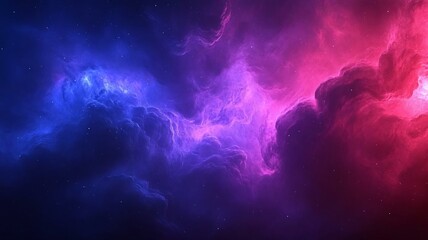 Fototapeta premium Colorful Cosmic Nebula in Deep Space with Vibrant Gas Clouds