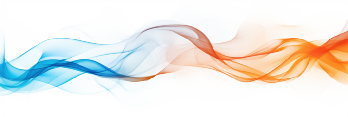 blue orange smoke isolaetd on white or transparent png