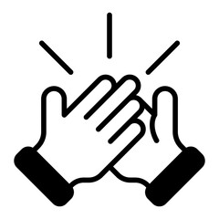 Encouragement line glyph icon