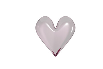 heart shaped heart, 3D, day, glass