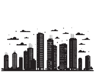 Fototapeta premium Modern high-rise building icon. Building, city, landscape. Vector illustration