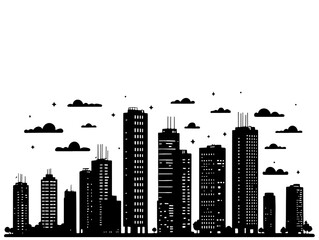 Fototapeta premium Modern high-rise building icon. Building, city, landscape. Vector illustration.