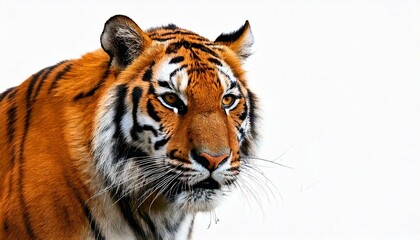  Tiger lying down isolated on white 