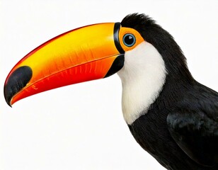 Obraz premium Toucan toco, Ramphastos toco, isolated on white 