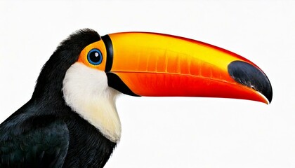 Toucan toco, Ramphastos toco, isolated on white 