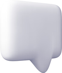 3D Blank Speech Bubble Icon