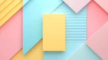 Fototapeta premium Colorful Abstract Background with Geometric Shapes and Soft Pastel Tones for Creative Projects
