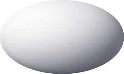 3d white simple ellipse figure
